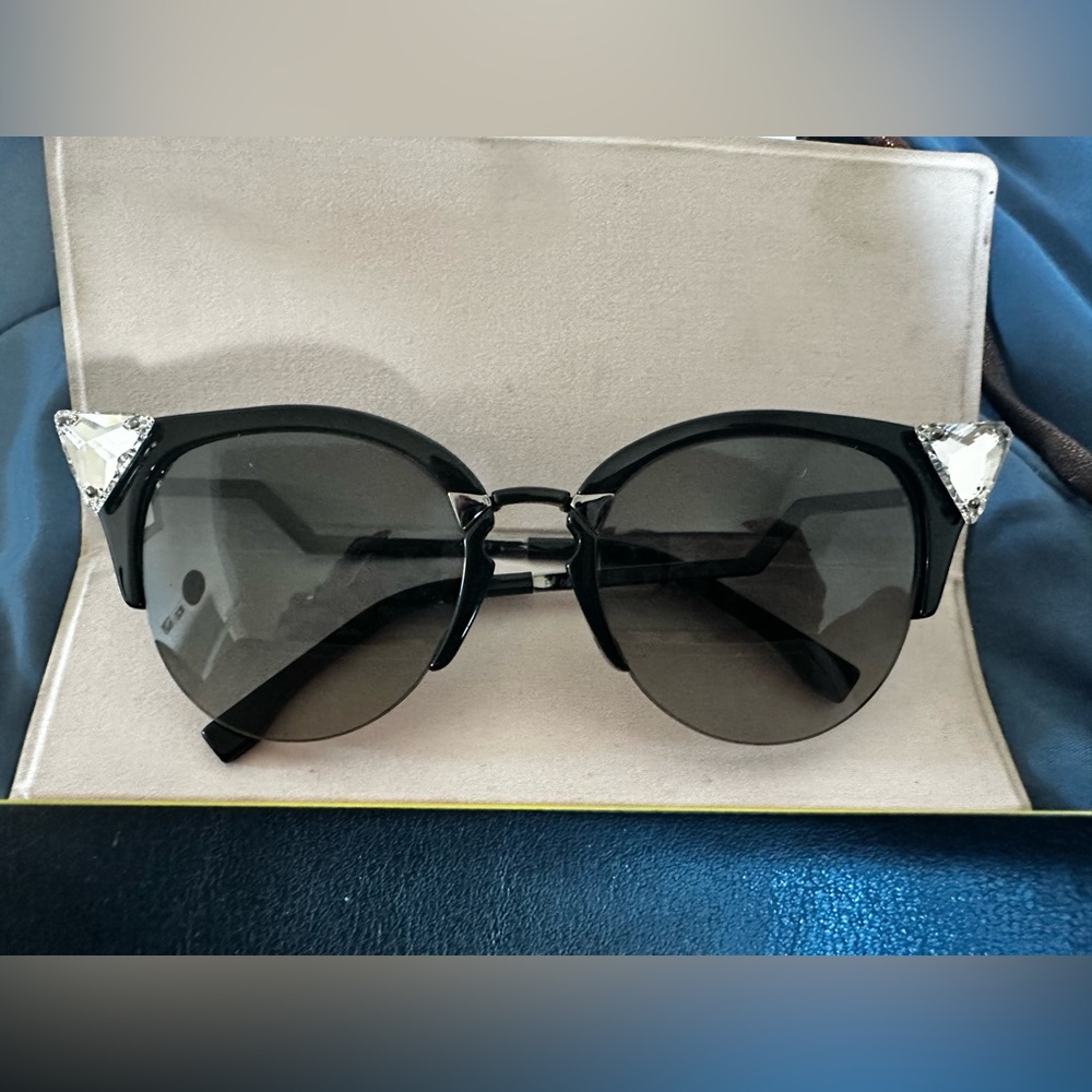 Fendi Crystal cat eye sunglasses